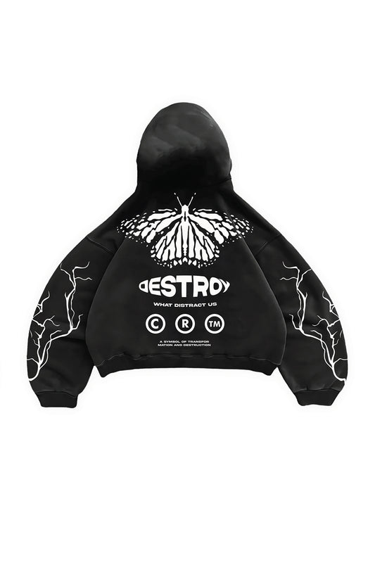 Destroy What Distract Us Designed Oversized Hoodie