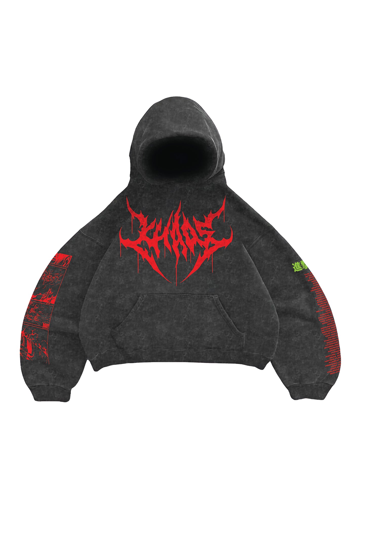 Rumbling Designed Oversized Hoodie