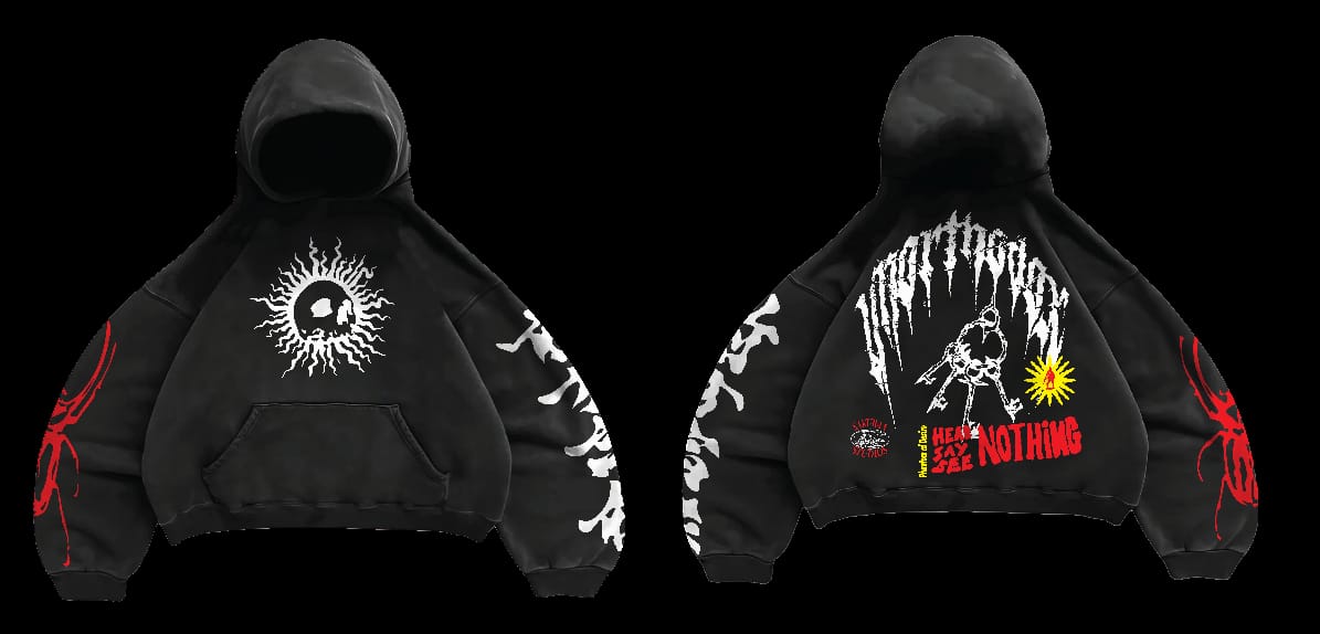 Phantom Of Desires Designed Oversized Hoodie